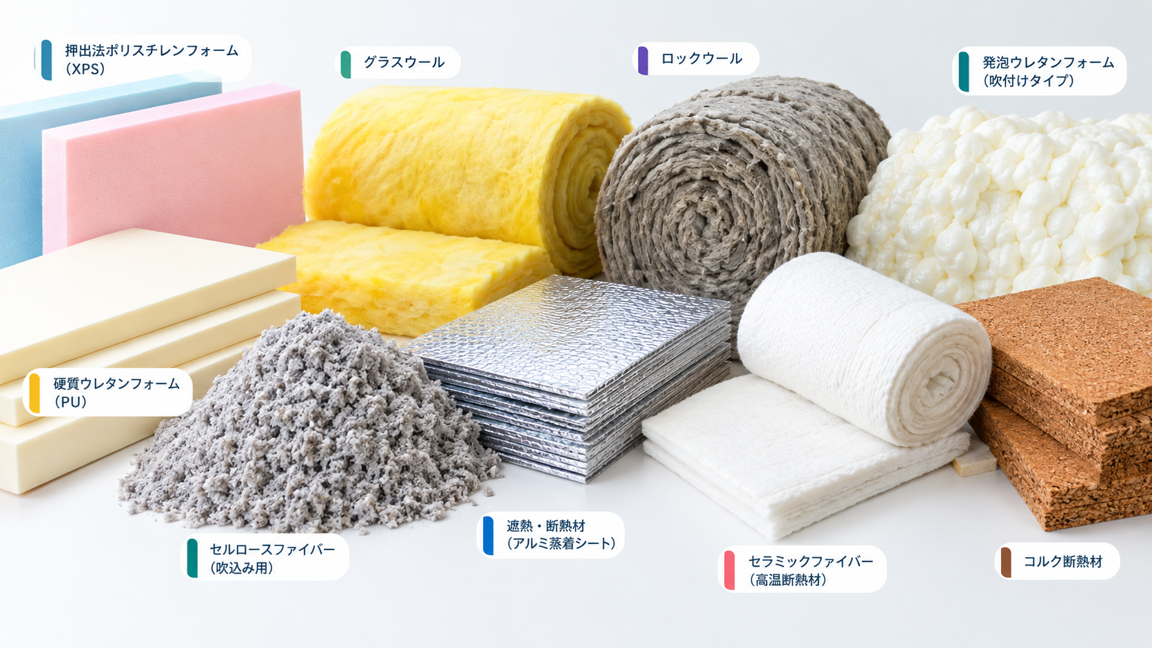 断熱材の種類一覧！特徴や加工性の違いを知って最適な建材を選ぼう